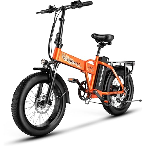 1000W Folding Electric Bike, 48V 20.8AH Large Removable Battery E-Bike, 30+MPH, 80 Miles Max Range, 20" Fat Tire Electric Bike for Adults, Adult Electric Bicycles for Commute