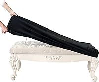 Vista 21 de SINOSSO Funda de terciopelo suave para banco de piano para 2 personas, (27.5"- 36.5") L x (12"- 16") A rectángulo elástico lavable funda protectora