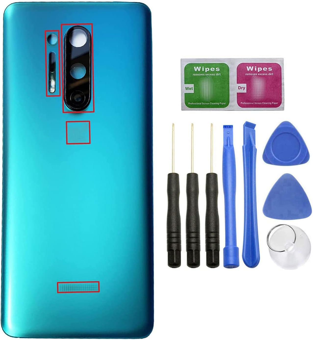 ubrokeifixit for OnePlus 8 Pro Rear Panel Back Glass Door Cover Replacement for OnePlus 8 Pro 5G 6.78"(NOT for OnePlus 8 6.55",NOT for OnePlus 8T 6.55") (1+8 Pro 6.78"/Green/Camera Lens)