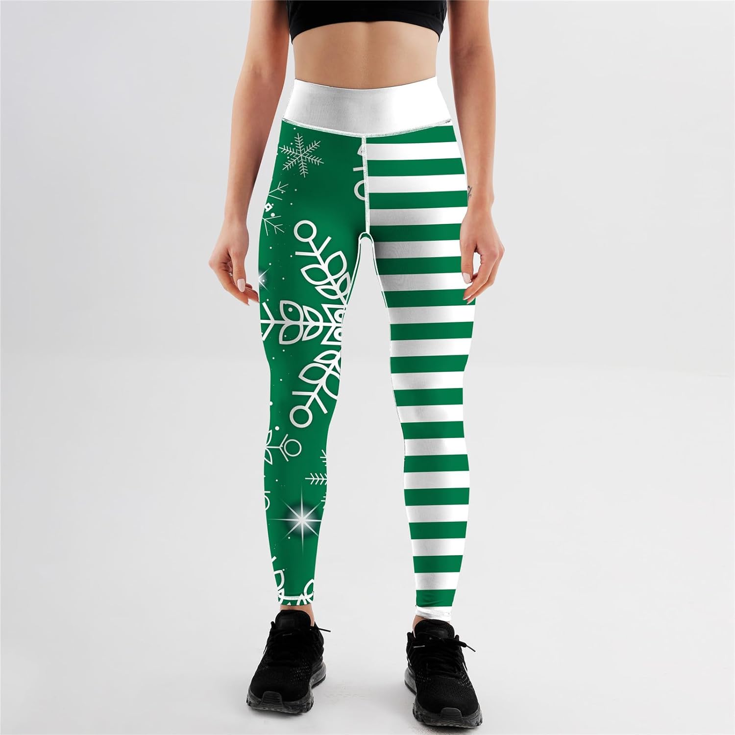 Women's Christmas Leggings Printed High Waisted Tights Trendy Workout Yoga Pants S-XL - Image 2