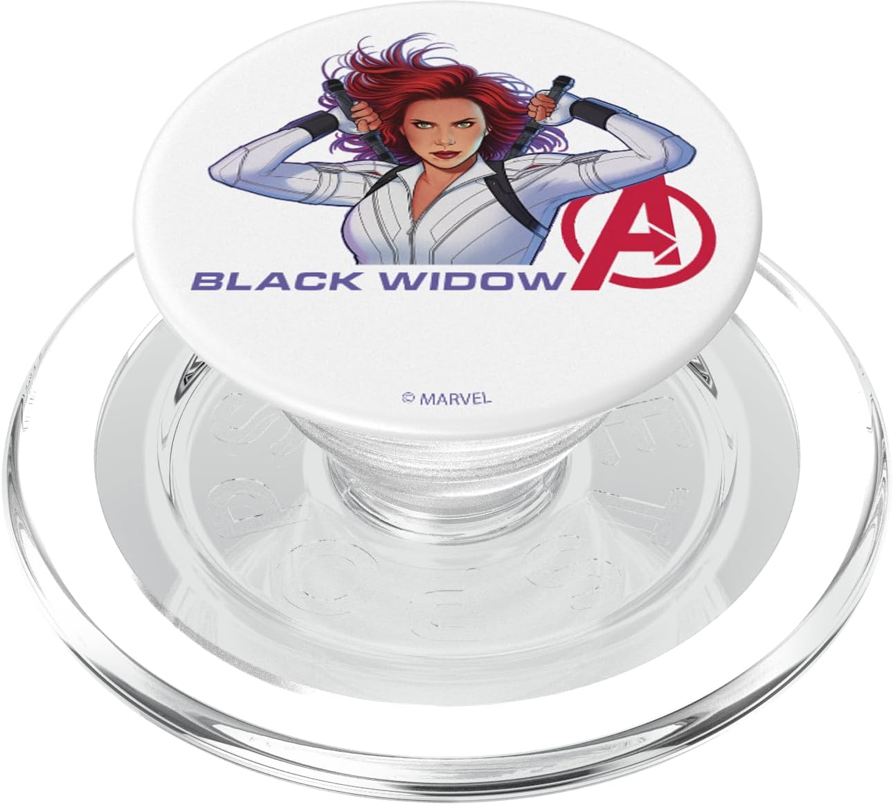 Marvel Black Widow Movie Black Widow Comic Portrait PopSockets MagSafe PopGrip for iPhone