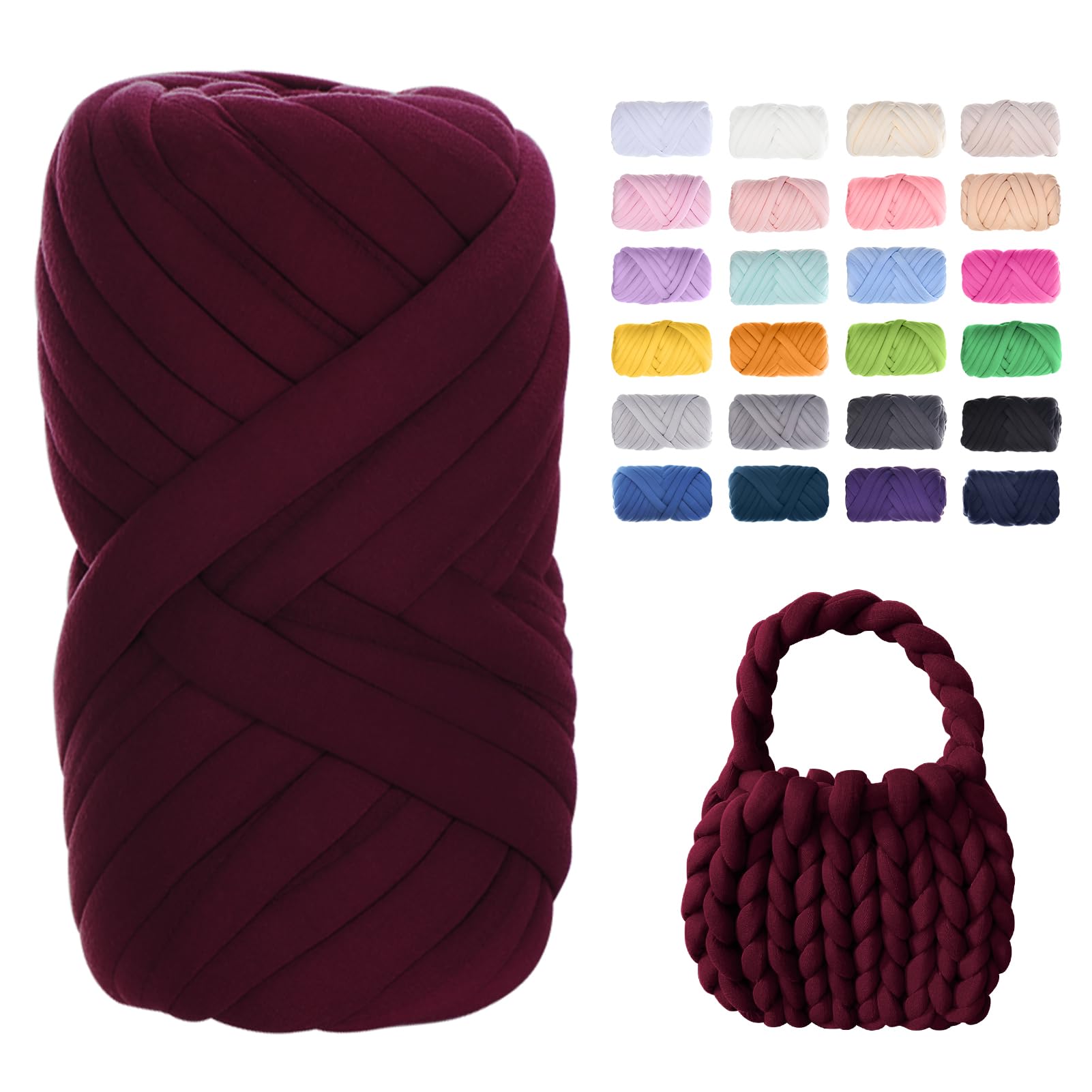 DISDSDA Grosse Laine à Tricoter à La Main Douce, 2 Pièces 500g Pelote Fil Chenille De Laine pour Crochet, pour Chunky Knit Couverture Echarpe (Blanc laiteux