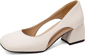 Diuniarza Block Heel Square Toe Loafer Comfort Women Court Shoes