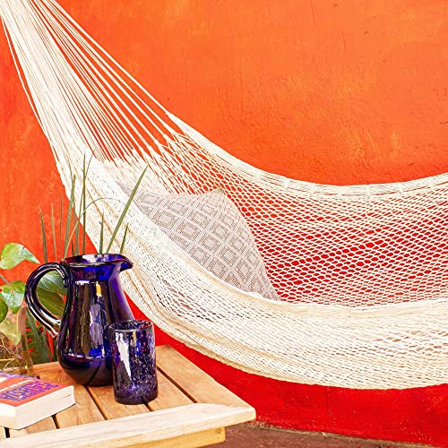 Novica Ivory Cotton Mayan Hammock From Mexico 'Uxmal Ivory' #TOP1
