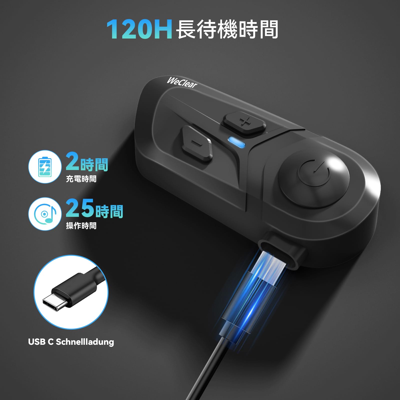 Amazon.co.jp: WeClear オートバイヘルメット bluetooth ヘッドセット
