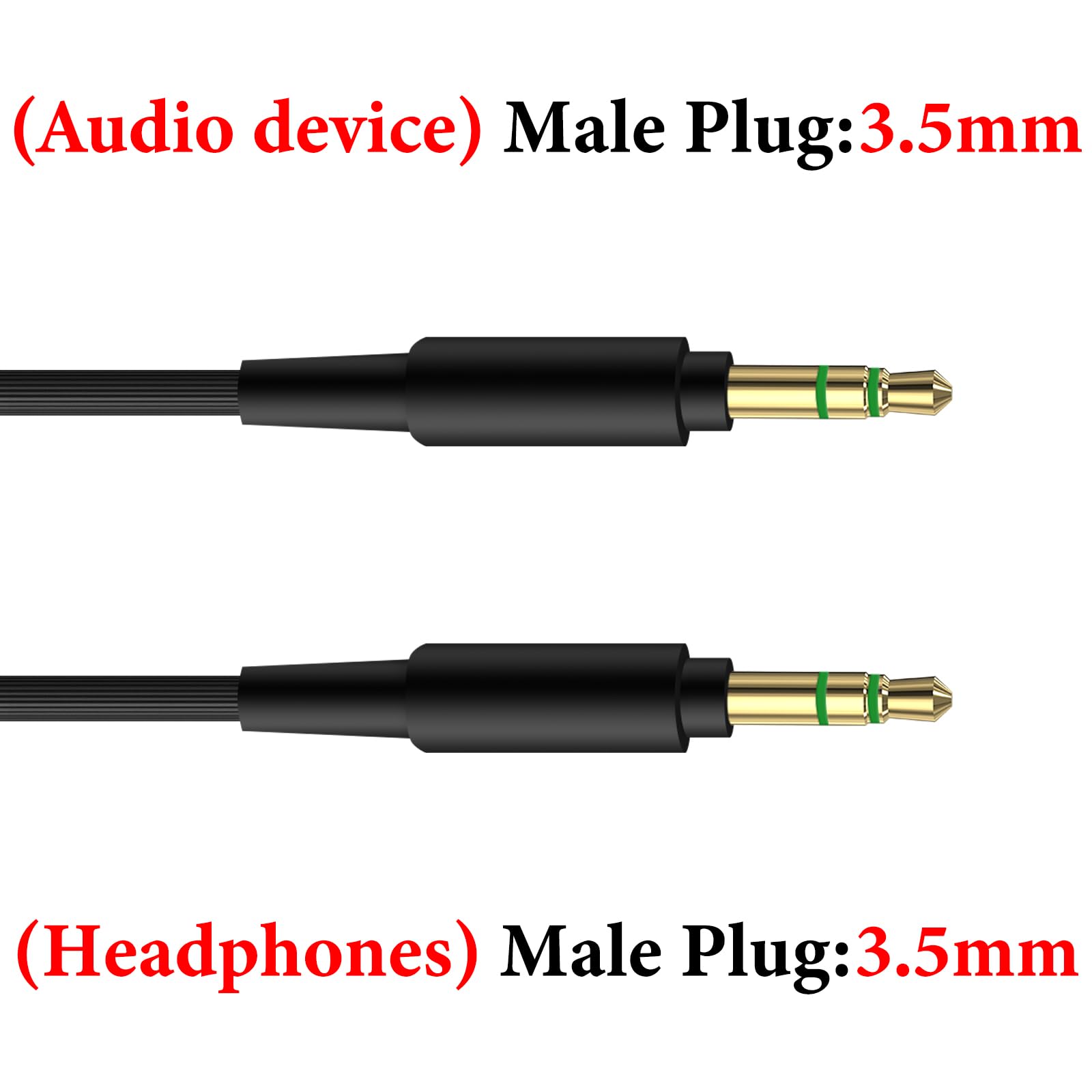 Kabel audio Geekria kompatybilny z Sony Inzone H9 II, WH-1000XM6/1000XM5/1000XM4, WH-XB910N/XB900N, WH-CH720N, 3,5 mm zamienny kabel stereo (4 ft/1,2 m)