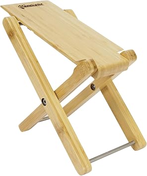 Miwayer Guitar Footstool Bamboo 4 Gears Adjustable Upscale Foot Rest Widen Pedal Foldable Footrest from 4.5 up to 8, Accessory for Classical Acoustic Guitar Part Light Wood