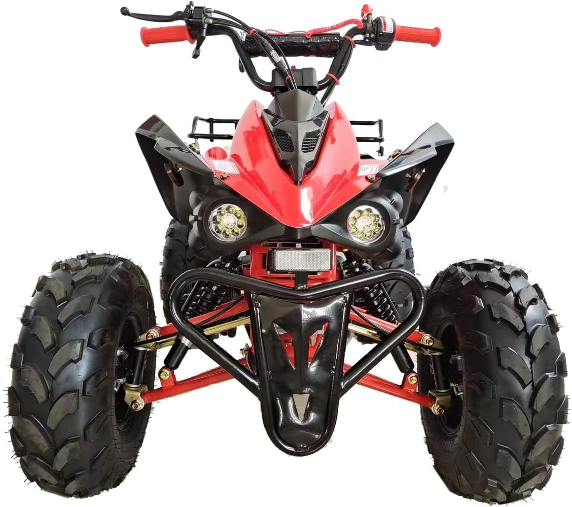 HHH 125cc ATV with Automatic Transmission w/Reverse, LED Headlights. Big 19"/18" Tire (Orange)
