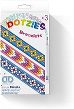 DIAMOND DOTZ DOTZIES 2524571 Original 5D Diamond Painting Bracelet Set, Retro Blue, Creative Kit for DIY Bracelets with Rhinestones, Diamond Craft Set for Children from 6 Years, Starter