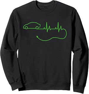 Electric Car Heartbeat Electric Vehicle EV Sweatshirt