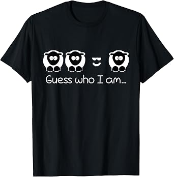 Black Sheep Animals Farm in Family Meeting Guess Who I Am T-Shirt