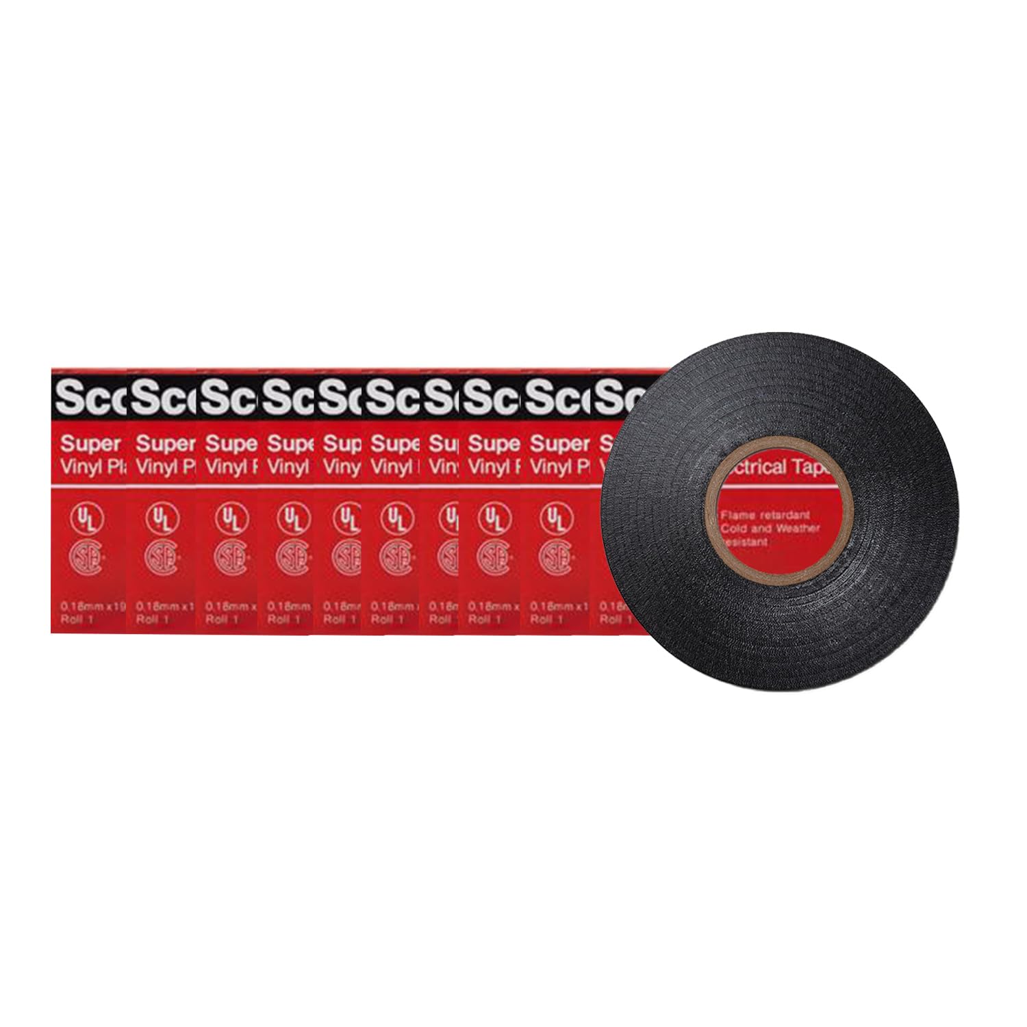 Vinyl Electrical Tape 75-Inch by 66-Feet, Compatible for Super 33+ (10-Pack)
