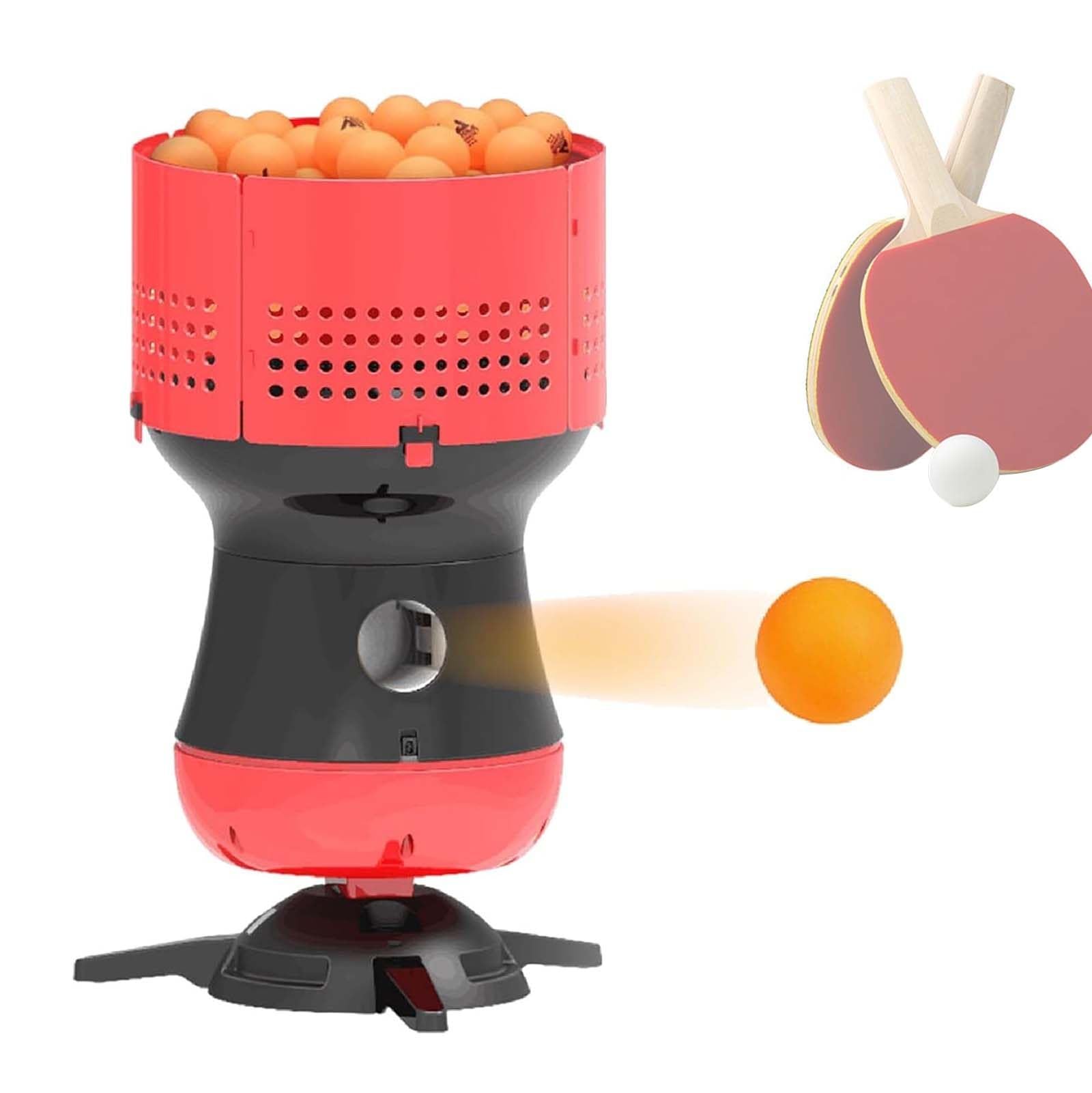 Lanceur De Balles De Ping-Pong pour L'EntraîNement - 90 Balles De RéServe | Deux Modes De Service | TéLéCommande sans Fil, Lanceur De Balles D'EntraîNement Portable pour Tennis De Table