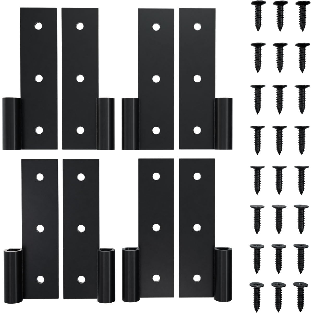 SteelTek Flat 0" Offset Hinge Shutter Kit, for Heights 60"-80" (Includes 4 Pairs of Hinges)