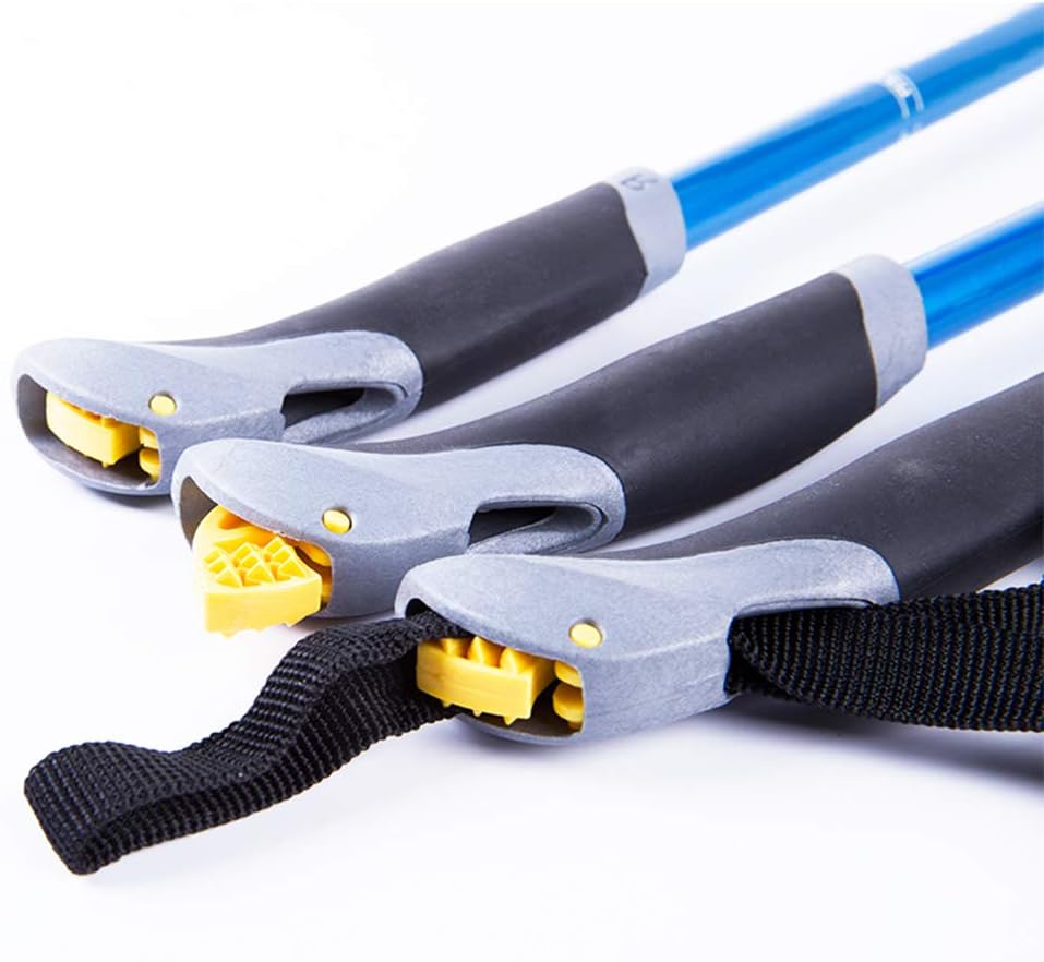 Carbon Fiber Trekking Poles 2 pcs - Adjustable, Ultralight, Shock-Absorbent Portable Walking & Running Sticks Hiking Pole with Comfortable Strap for Men Women