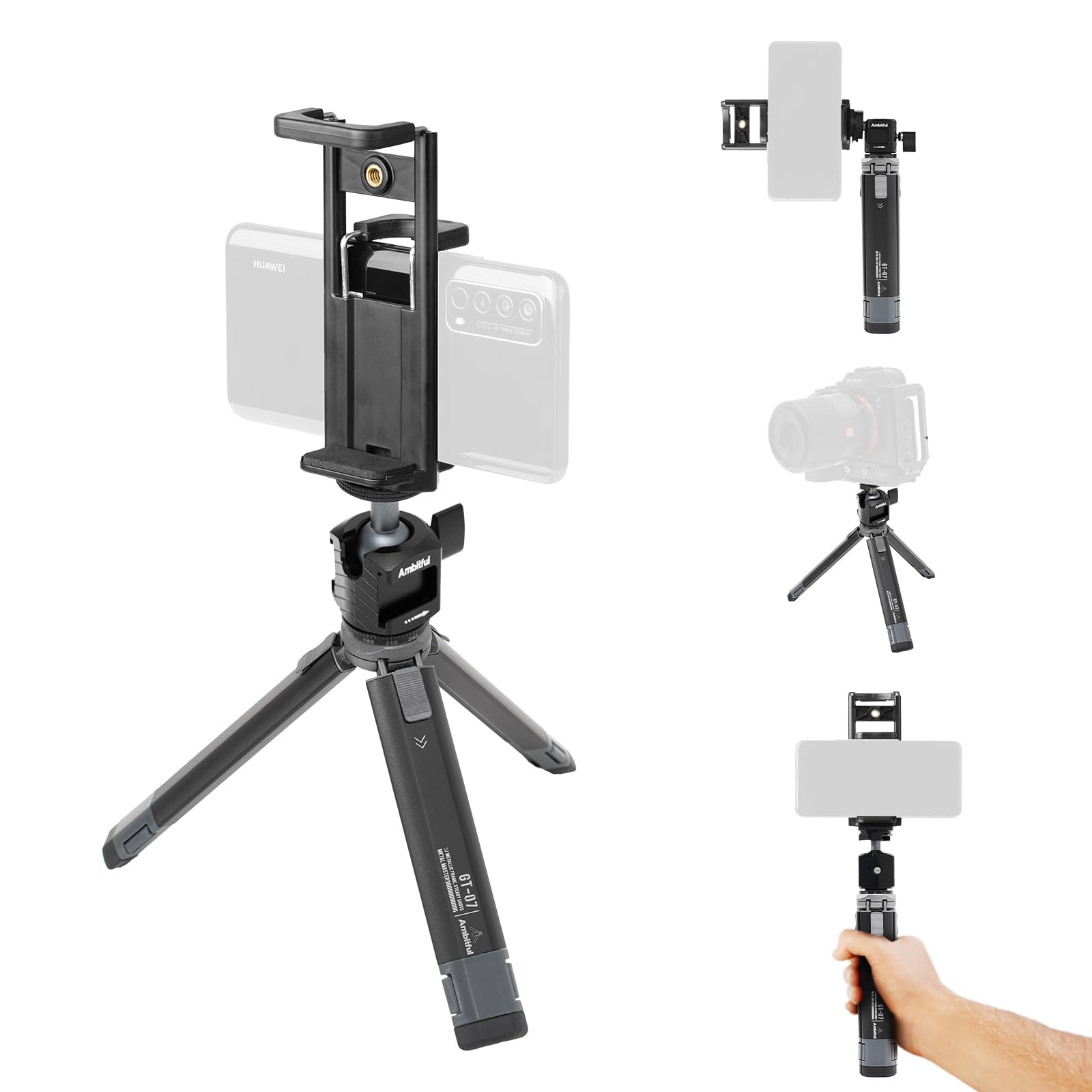 Amazon.com : AMBITFUL GT-07 Mini Tripod, 360° Ball Head Travel