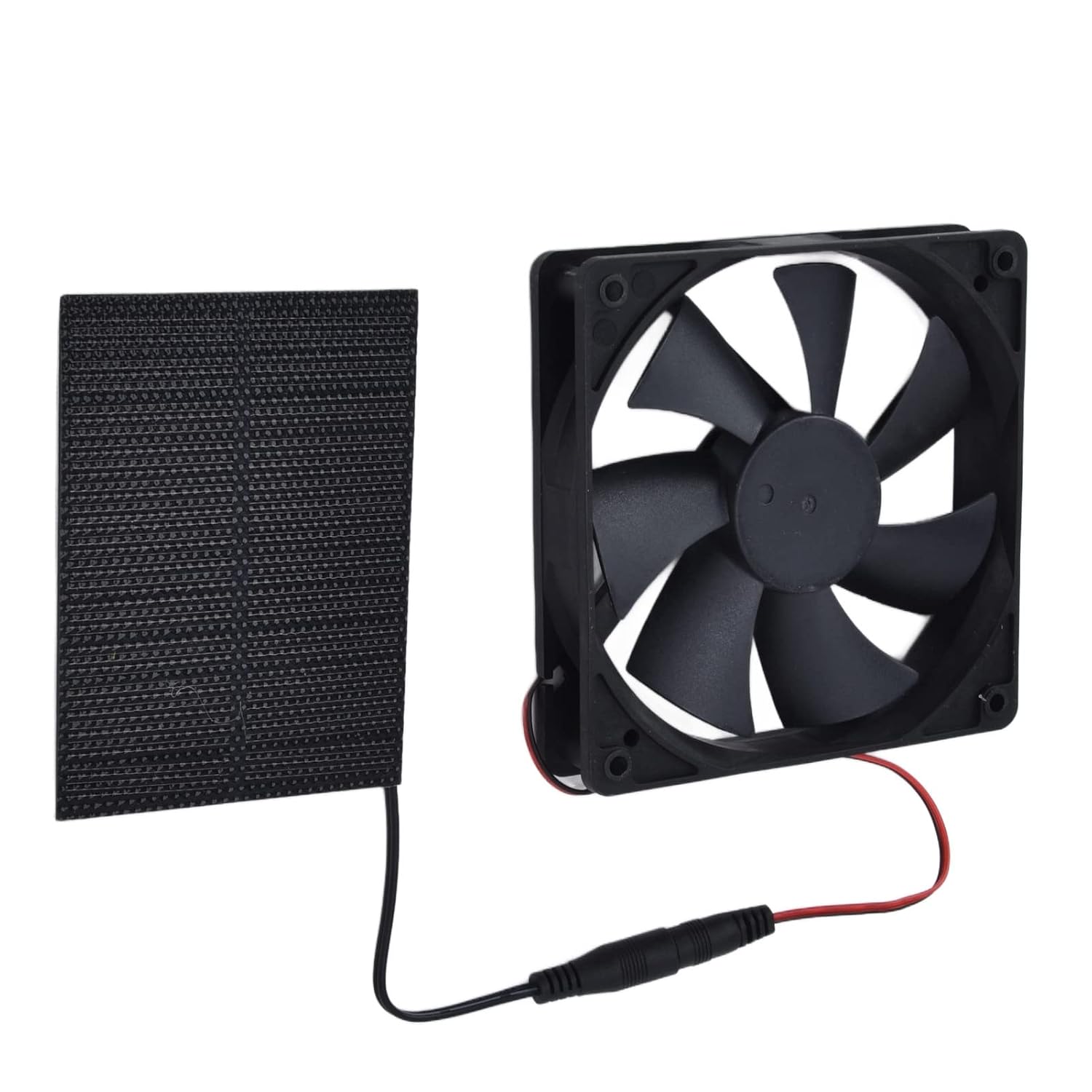 Solar Panel Fan Kit, 100W 12V Dual Exhaust Solar Powered Ventilation Fan for Chicken Coops Dog House Greenhouse RV