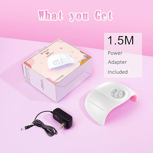 Miniatura 7 de Wisdompark Luz LED UV para uñas, lámpara de uñas LED UV de 54 W con sensor automático3 temporizadores, lámpara de curado profesional para esmalte de