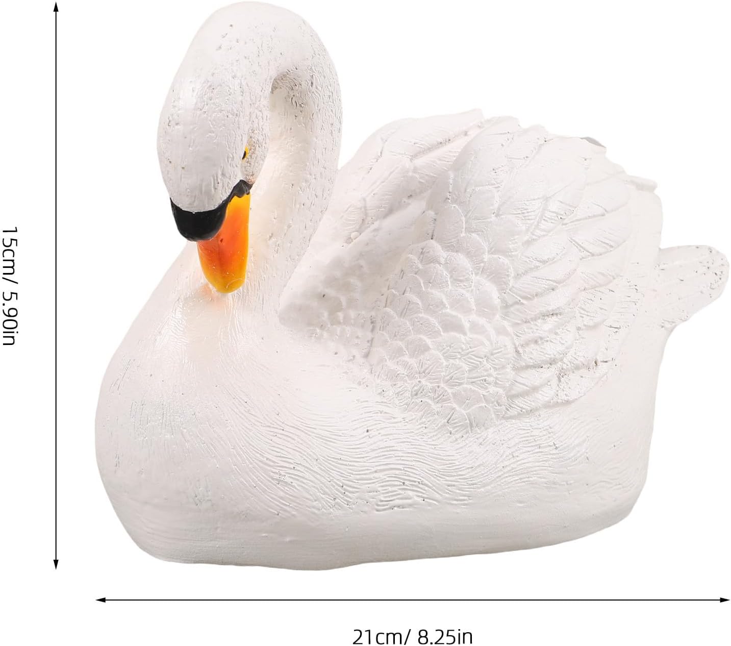Swan Figurine Decor Resin White Weather Resistant Garden Ornament image 2