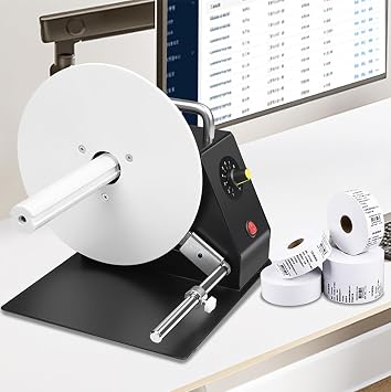 Automatic Label Rewinder, Electric Tags Rewinder, 1-11 Speed Adjustable, 180MM Rewind Diameter, Improve Efficiency, for Stores, Factories, Offices, Homes