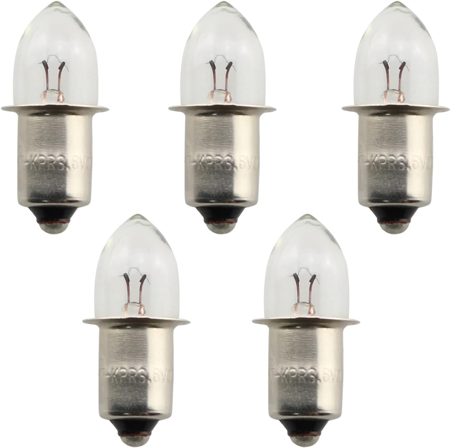 5pcs 3.6V 0.75A Krypton Flashlight Bulb for Flashlight Replacement Bulb Torches Work Light, Warm Yellow