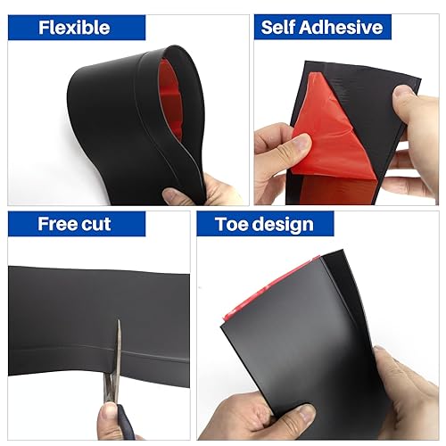 Miniatura 4 de Moldura flexible para zócalo, base de pared de vinilo autoadhesivo de 4 pulgadas x 20 pies, base de pared de goma para despegar y pegar con un