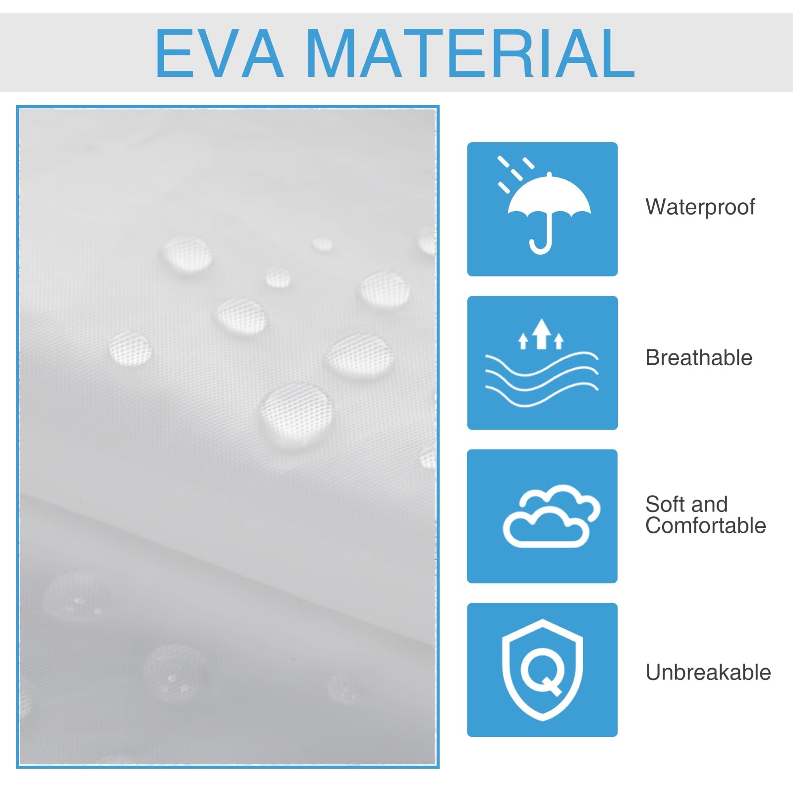 Zhehao 20 ponchos de lluvia para adultos con capucha con cordón reutilizable, impermeable, poncho de plástico EVA grueso para mujeres y hombres, camping (blanco)
