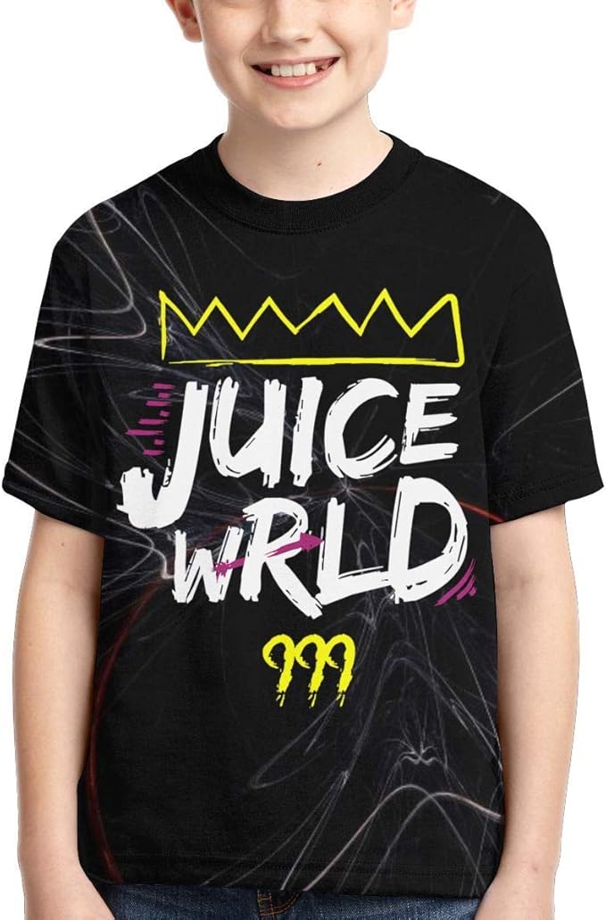 Juice Wrld Tshirts Boy's Teen TShirt for Children Short Sleeve Tops