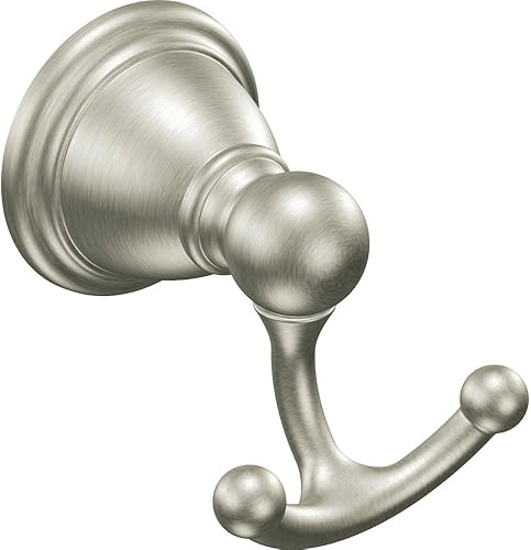 Moen YB2203BN Brantford - Gancho doble para bata, níquel cepillado