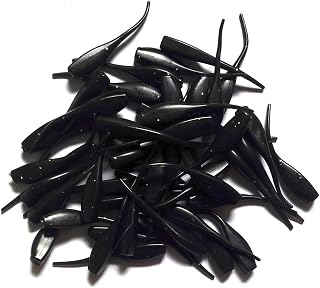 1.97in Colorful Pintail Tadpole Soft Baits 0.04oz.Silicone Swimbaits 50-Pack Worm Soft Plastic Bait Saltwater Freshwater Carp Catfish Bass Panfish Trout