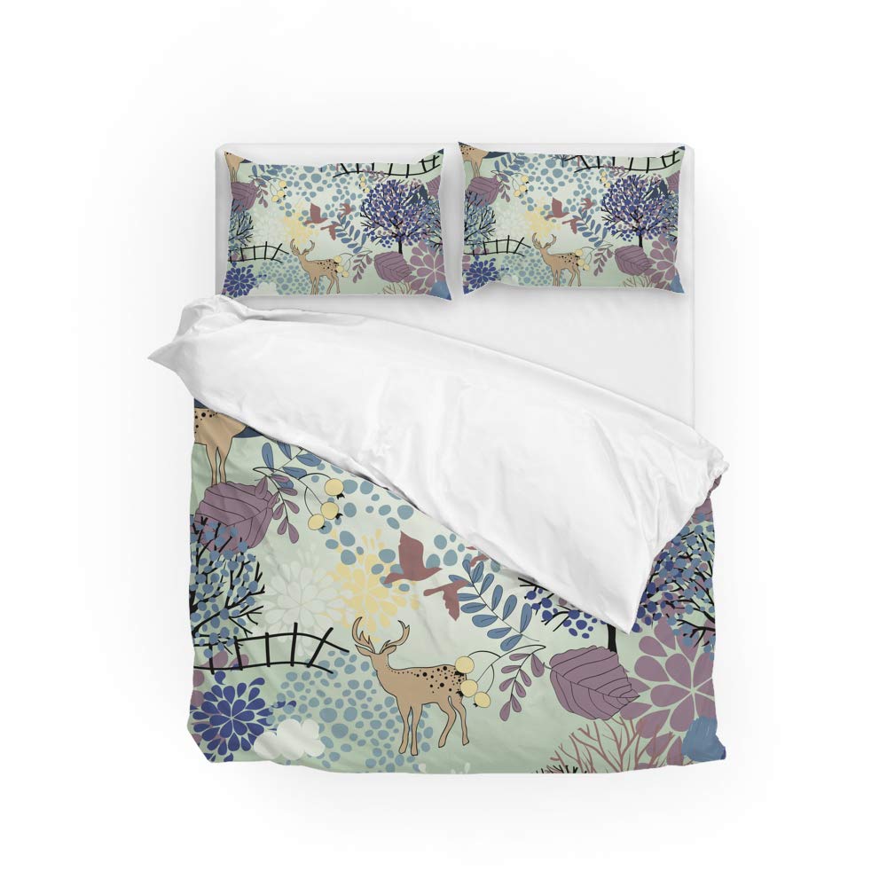 Parure de lit toutes saisons style scandinave pour chambre parentale King Size