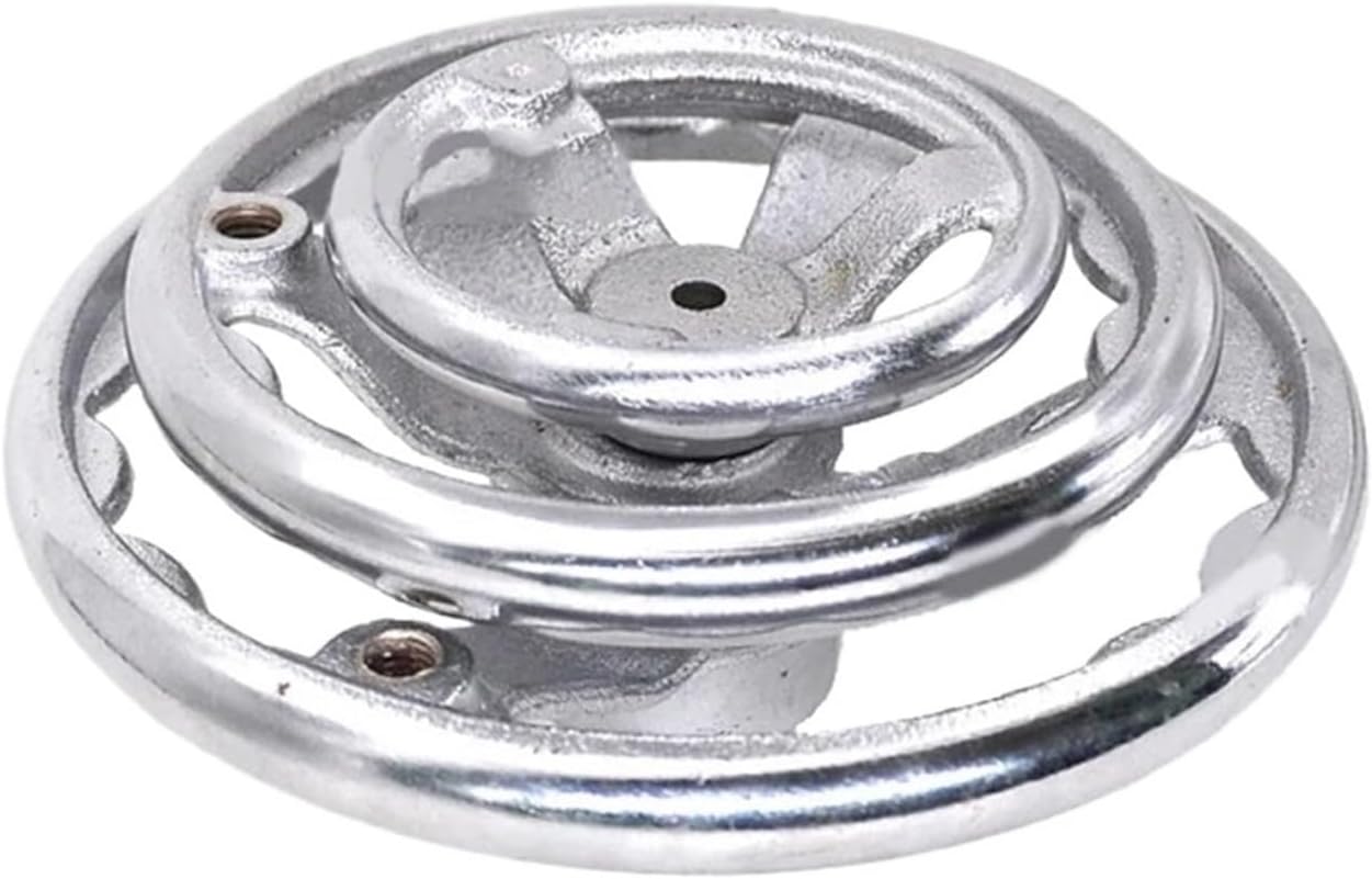 1PCS 3" - 8" Round Iron Hand Wheel Chrome Plated Handwheel for Milling Machine Lathe(4 inch OD 100mm)
