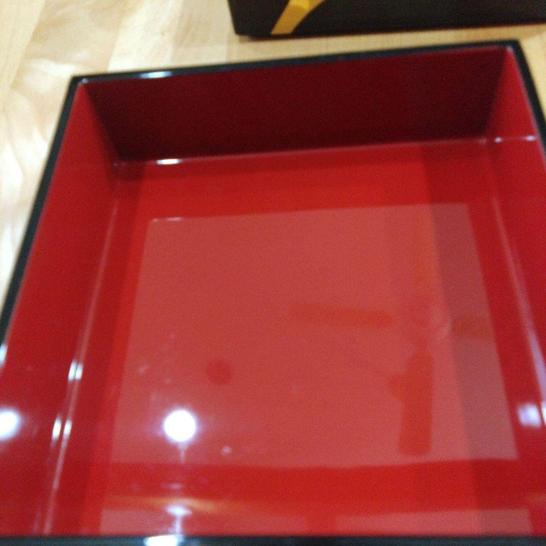 Amazon.co.jp: 三段重箱 漆器 曽根工芸 姫小重流紋 16.5cm✕16.5cm✕高