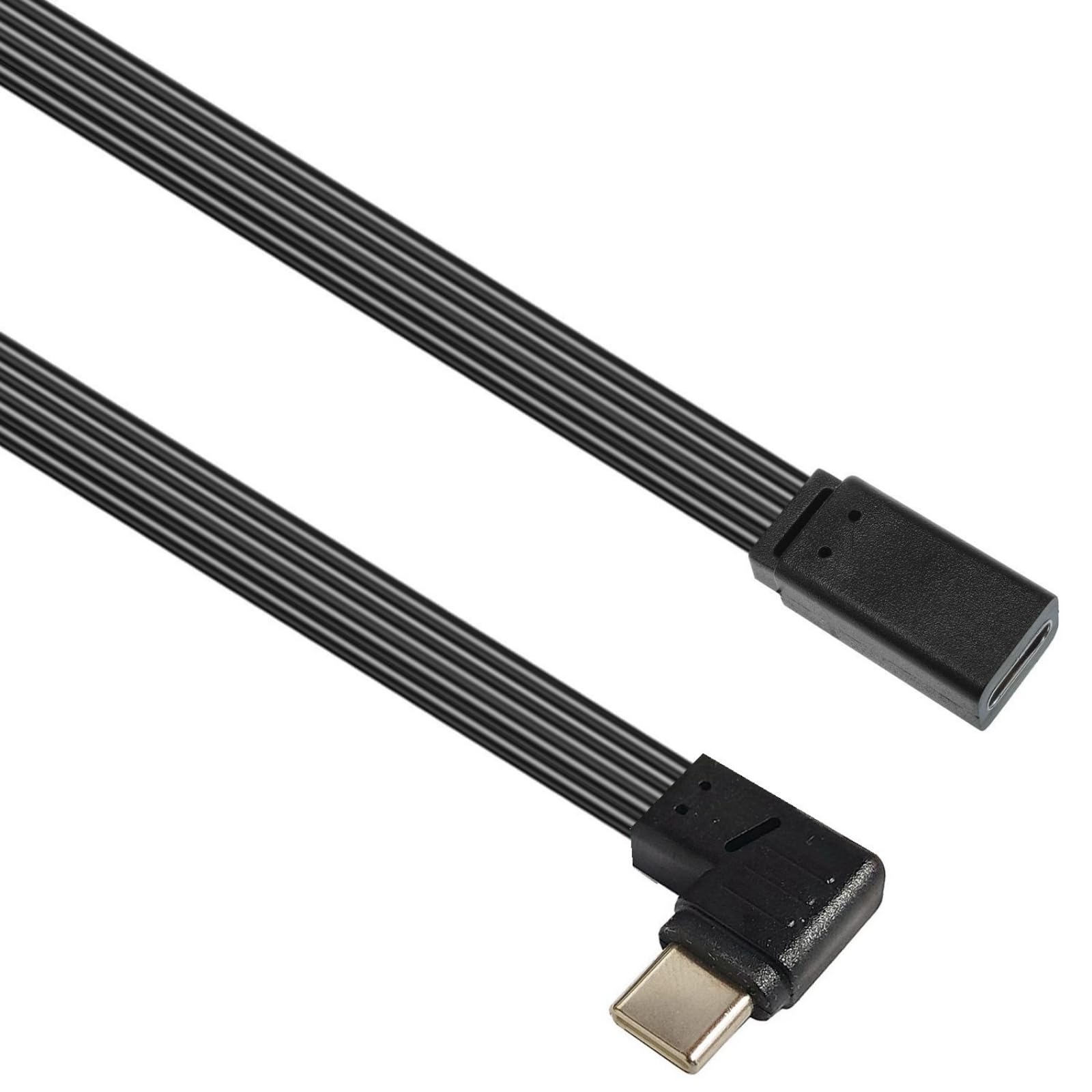 Fentency 10/20/30/50/100cm Type C to Type C Charging Data Cable 480Mbps USB C Male to Female Data Transfer Extension Flat Wire