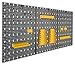 Produktbild Dreiteilige Werkzeugwand aus Metall, 17tlg. Hakenset, Werkzeug Lochwand ca. 120 x 60 x 1,5 cm