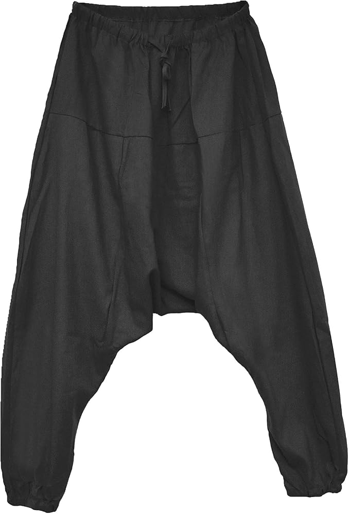 CLANMILUMS Haremshose Für Herren & Damen – Elastischer Bund, Lockere Passform, Aus Baumwolle Für Yoga, Boho & Lounge