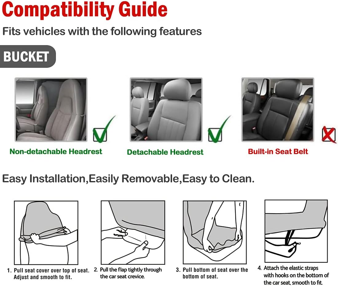 uxcell Universal Soft Blanket Bucket Seat Cover Mat for Car Vehicle Automotive