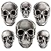 Sticker | Aufkleber | Abziehbilder | Stickerbögen mit diversen Motiven | Halloween | Bogengröße 18 x 17,5 cm (Totenkopf metallic)