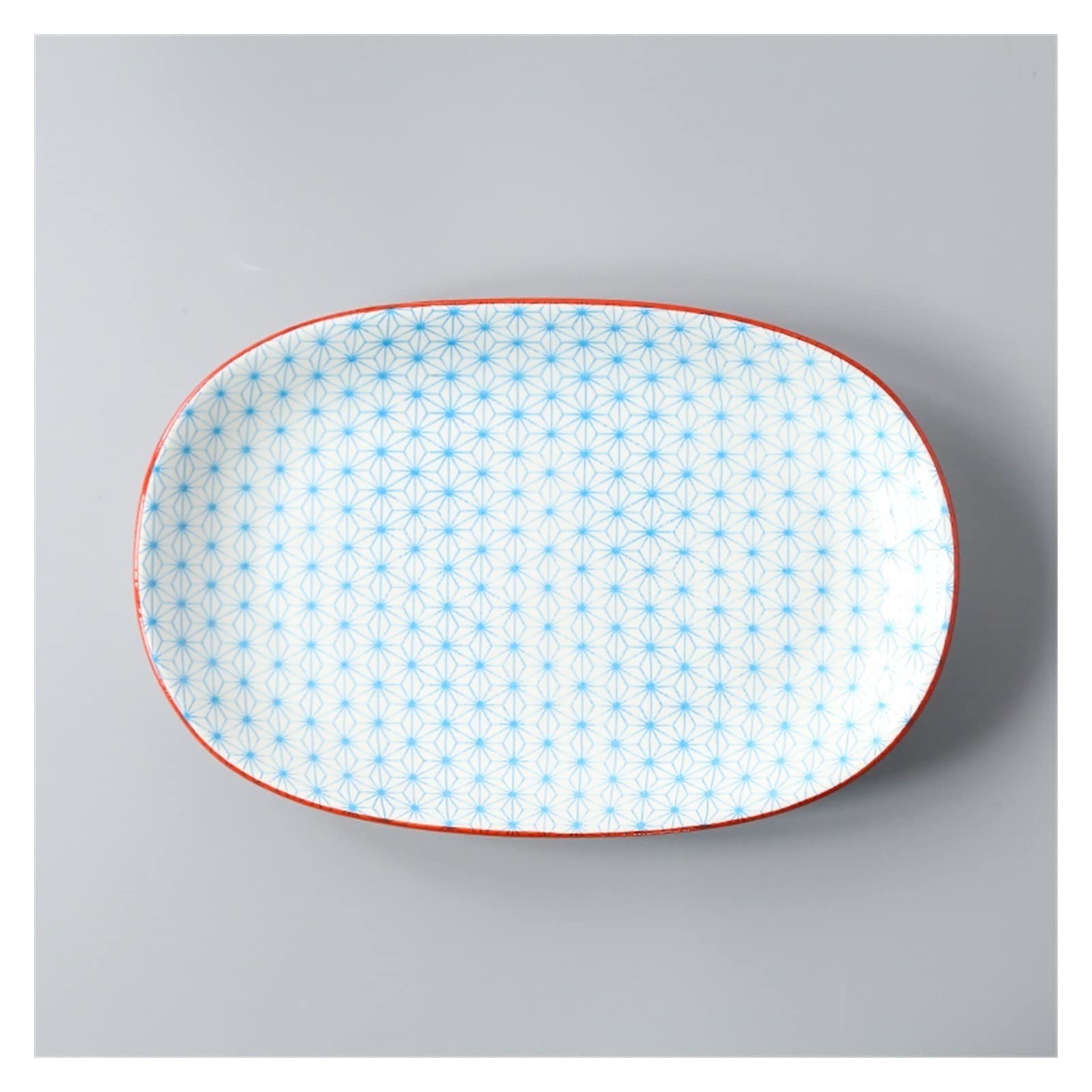 Sqlcf R Dinne Plate/Salad Plates Ceramic Dinne Plate Oval Plate Deep Plate Salad Steak Plate 9.4 Inches Fo Snacks Fruits French Fries Sushi Plates Set/Small Dinne Plates (Colo : )