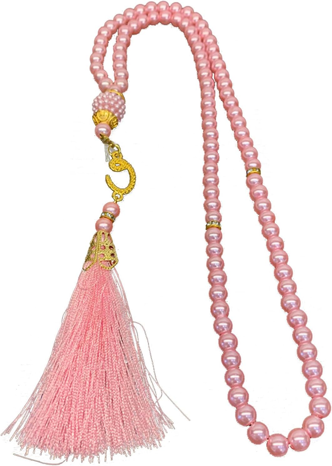 Bracelet for Women Faux Pearl 99 Beads Hand Bracelets Muslim Prayer Bracelet Meditation Rosary Jewelry Religious Accessories Gift for Women Girls