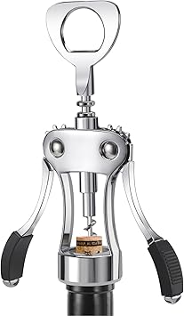 KORCCI Wine Opener, Wine Bottle Opener, Zinc Alloy Wing Corkscrew Heavy Duty, Cork Screw Beer Ope...