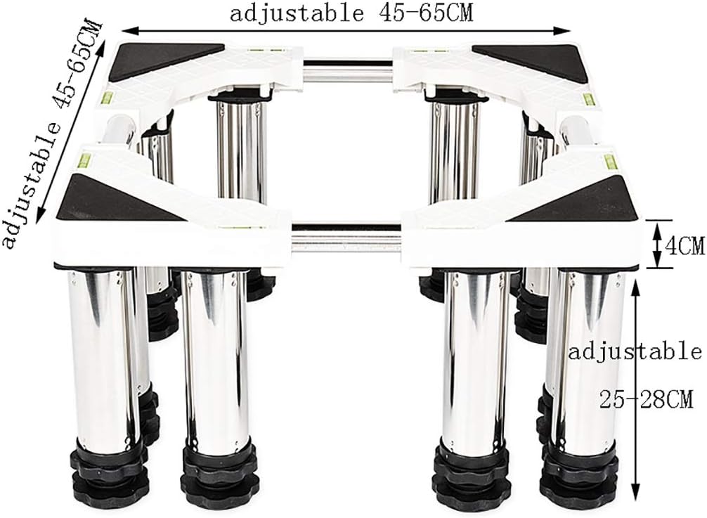 Stainless Steel Appliance Base Stand Universal Multi-Functional Adjustable Retractable for Refrigerator Washing Machine Stent