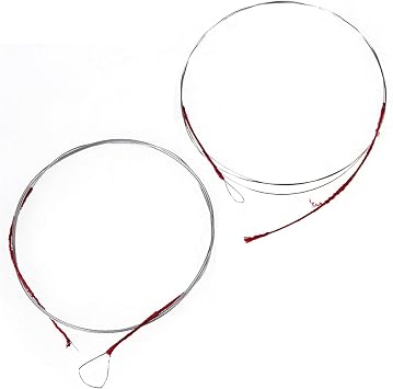 Lovermusic 39.37 Inch Length Silver Chinese Musical Instrument Accessories for 2-stringed Erhu Strings Pack of 2