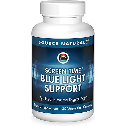 Source Naturals Screen Time Blue Light Support, Eye Health for The Digital Age* - 30 Vegetarian Capsules