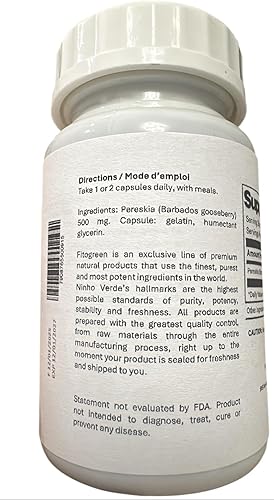 Miniatura 3 de Ora-Pro-Nobis 500MG (120 Cápsulas)