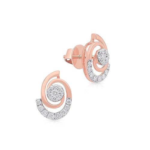 18 KT Rose gold Studs Earring for Women & girls,IGI diamond certified ERPDHRM10245
