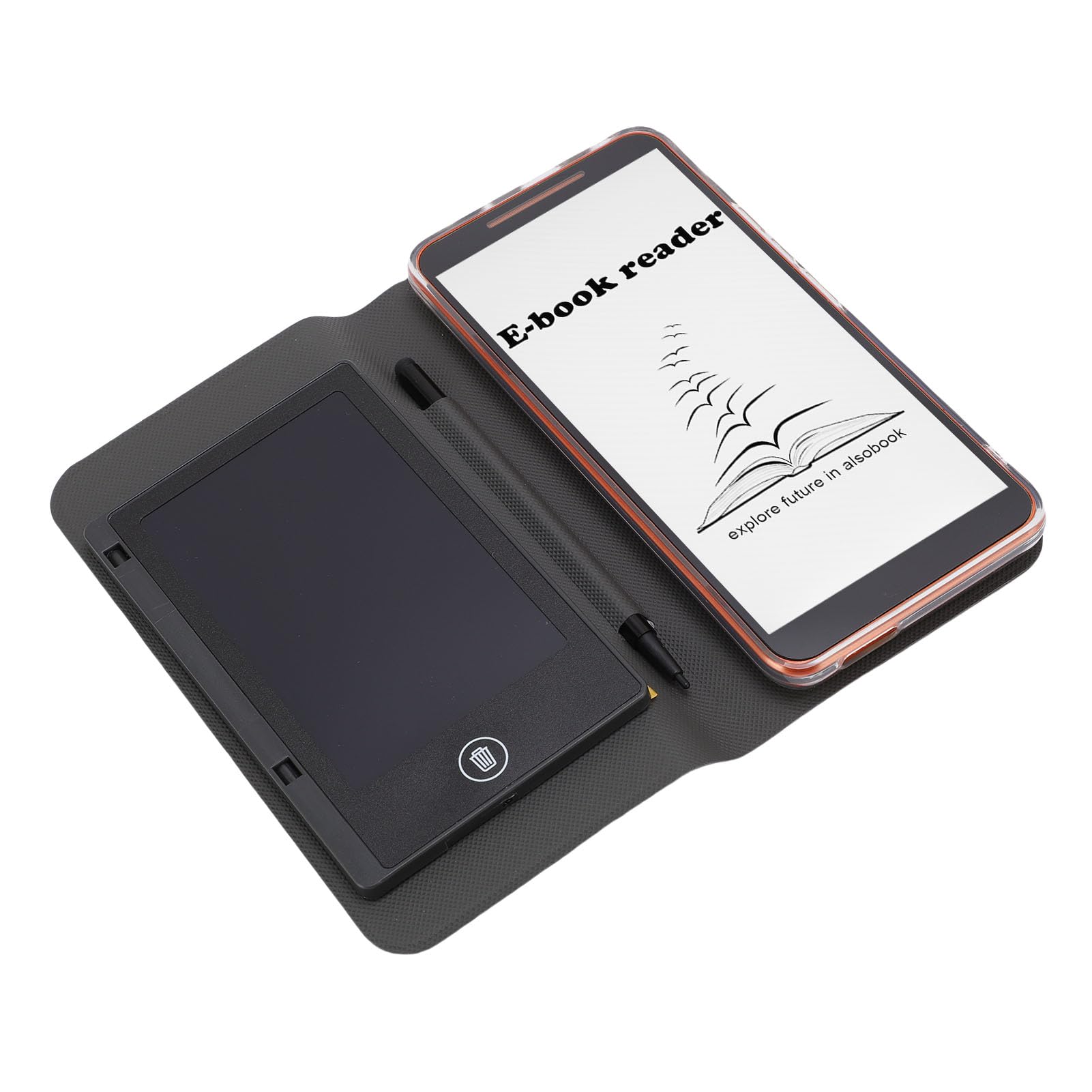 Generic Lettore di E-book, EReader Touchscreen da 5,7" con WiFi E Bluetooth, Tablet da 1 GB E 8 GB con Custodia Protettiva per Blocco Note, Carta Digitale, EPaper per Leggere E Scrivere
