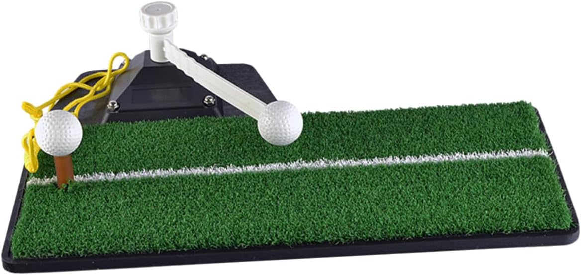 Portable Indoor Golf Hitting Mat with Realistic Turf Surface for Swing Practice and Training Aids Weather-Resistant Practice Mat for Men and Women Home Sports Supplies Black Edge