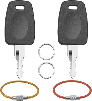 Key for TSA, 2 PCS 007 Silvery Keys for T-S-A 007 Master Luggage Lock Keys + 2 Pcs Key Ring + 2 Pcs Wire Keychain, Compatible with Bag Luggage Suitcase Password Locks Repair
