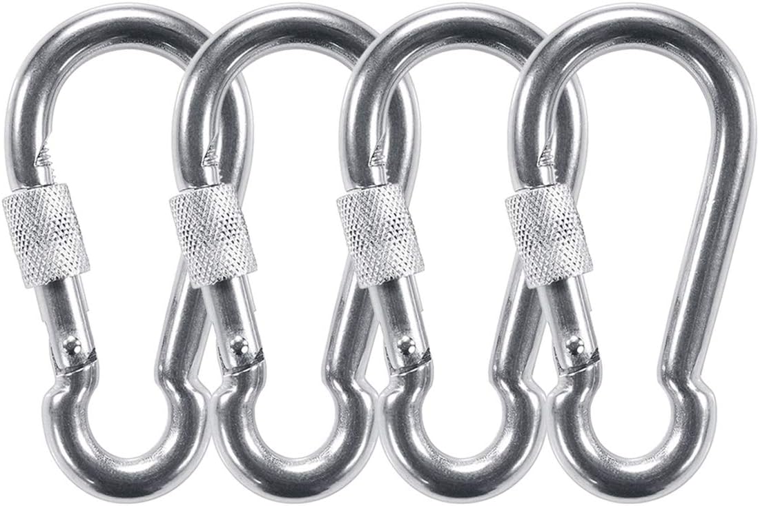 PROND Locking Carabiners, Heavy Duty Carabiner, 316 Stainless Steel Screw Lock Carabiner Hooks